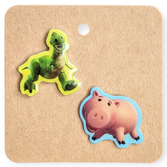 Toy Story Disney Carrefour Tiny Pins: Rex and Hamm